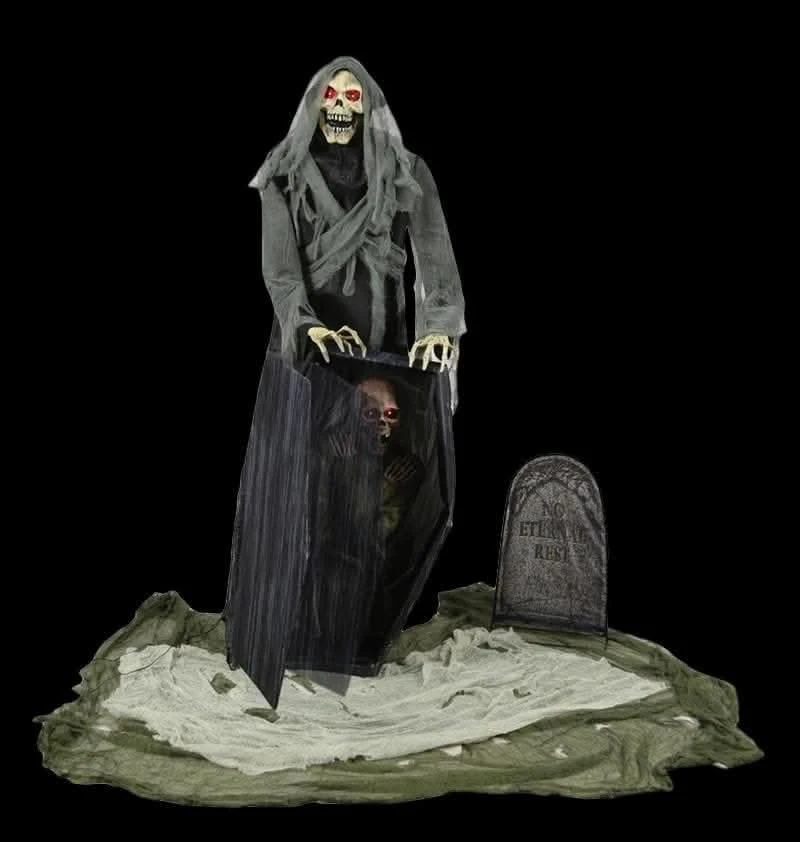 "Graveyard Reaper" Electric Animated Halloween Prop 1 "Graveyard Reaper" Electric Animated Halloween Prop