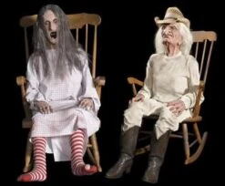 "Rocking Grandma And Grandpa" Electric Animated Halloween Props - Package Deal