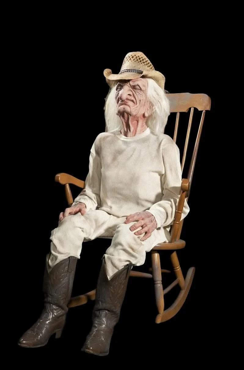 "Rocking Grandpa" Electric Animated Halloween Prop 1 "Rocking Grandpa" Electric Animated Halloween Prop