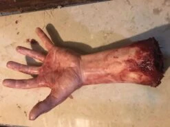 "Severed Left Male Hand - Silicone" Human Body Part Halloween Prop -Thehorrordome Horror Props Verkoop severed left male hand silicone human body part halloween prop 11943713144880
