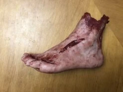 "Silicone Severed Left Female Foot" Body Parts Halloween Prop -Thehorrordome Horror Props Verkoop silicone severed left female foot body parts halloween prop 11943768850480