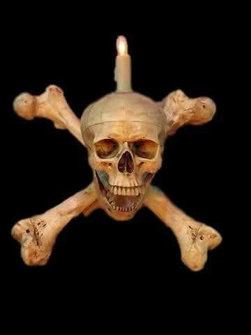 "Skull/Femur Bone Wall Sconce" Haunted House Lighting 1 "Skull/Femur Bone Wall Sconce" Haunted House Lighting