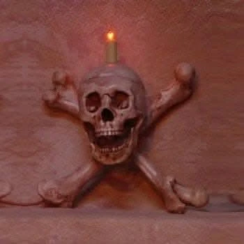 "Skull/Femur Bone Wall Sconce" Haunted House Lighting 3 "Skull/Femur Bone Wall Sconce" Haunted House Lighting - Image 3