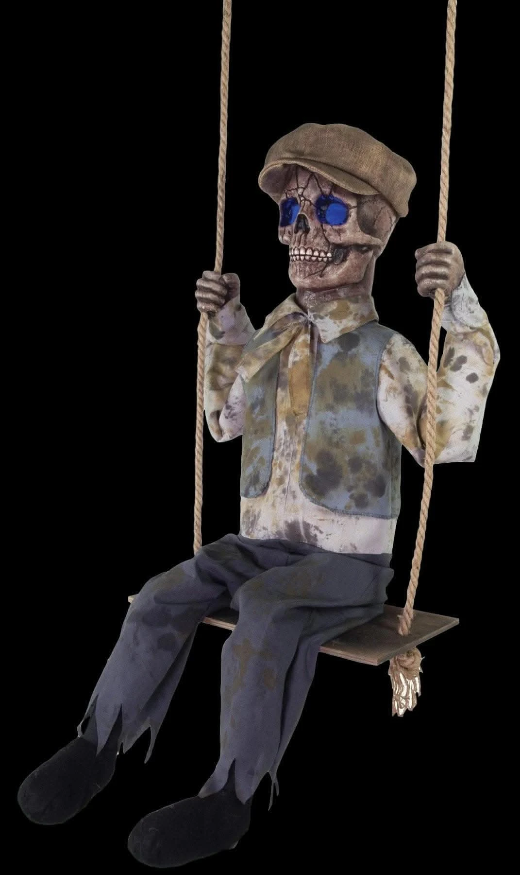 "Swinging Skeletal Boy" Electric Animated Halloween Prop 1 "Swinging Skeletal Boy" Electric Animated Halloween Prop
