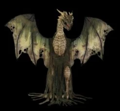 "Winter Forest Dragon" Electric Animated Halloween Prop